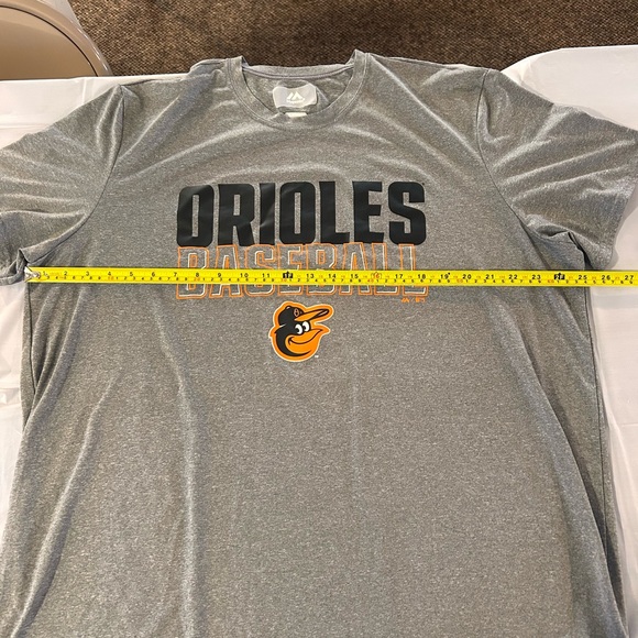 Majestic T-Shirt Mens XXL Crewneck Baltimore Orioles Baseball Graphic Tee Gray - Picture 3 of 6